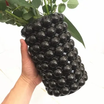 Elegant Anding Black Ceramic Vase for Home Decor