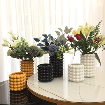 Elegant Anding Black Ceramic Vase for Home Decor