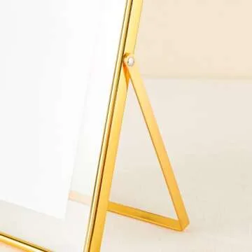 Stylish Gold Glass Sign Holder and Frame for Events
