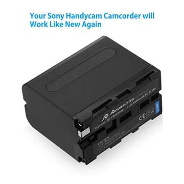 Powerextra NP-F970 Battery Pack 8800mAh for Camcorders