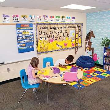 Fadeless Bulletin Board Paper, Fade-Resistant Paper for Classroom Decor, 48” x 12’, Weathered Wood, 1 Roll