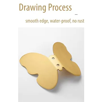 Modern Gold Brass Butterfly Wall Hooks for Stylish Decor