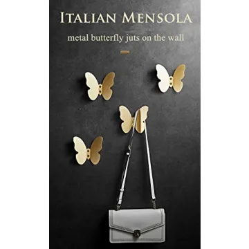 Modern Gold Brass Butterfly Wall Hooks for Stylish Decor
