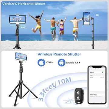 Versatile Sensyne 67" Phone Tripod for Photography