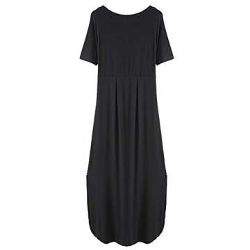 V Neck Maxi Dress with Pockets for Women - HMEPP
