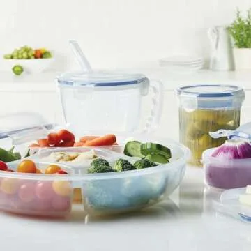 LocknLock 78oz Food Storage Container with Dividers