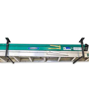 Adjustable Ceiling Rack for Ladders – Garage Storage Hanger