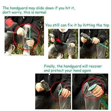 Mason Chisel With Hand Guard, 12 inches (30 cm) Heavy Duty Flat End Rock Concrete Mortar Stone Chisel for Demolishing Carving Scaling Breaking Hounding