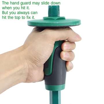 Mason Chisel With Hand Guard, 12 inches (30 cm) Heavy Duty Flat End Rock Concrete Mortar Stone Chisel for Demolishing Carving Scaling Breaking Hounding