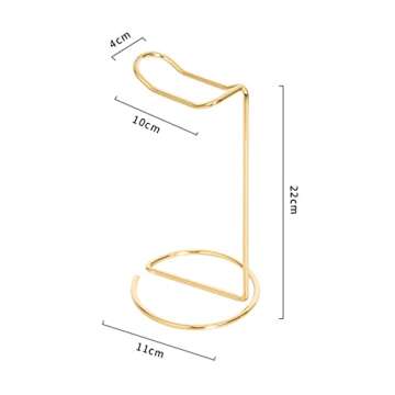 Headphone Stand Metal Headset Holder Earphone Display Rack Hanger for Table Desk Orgnizer, 1 Pack (Gold)