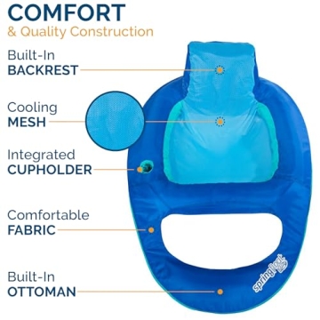Comfortable SwimWays Spring Float Recliner for Pool