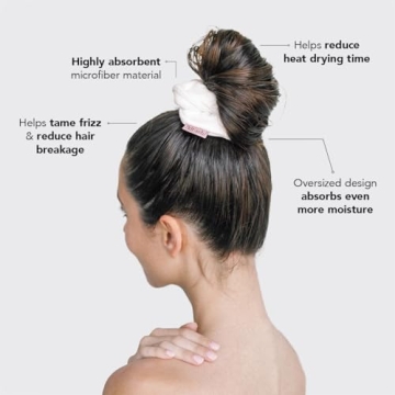 Kitsch Microfiber Hair Towel Scrunchies Fast Drying 2-Pack