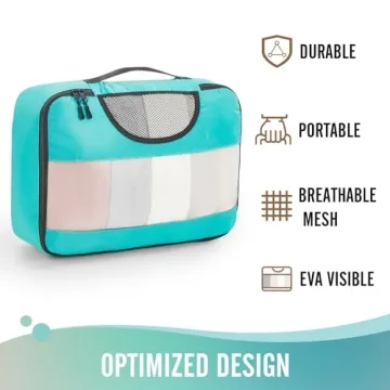 Veken Packing Cubes 6 Set Travel Organizers Durable Breathable