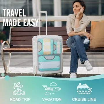 Veken Packing Cubes 6 Set Travel Organizers Durable Breathable