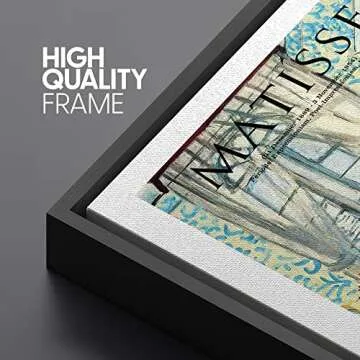 SIGNLEADER Framed Canvas Print Wall Art Two Women in an Interior Abstract Brushstroke Illustrations Expressionism Traditional Colorful Multicolor for Living Room, Bedroom, Office - 16"x24" Black