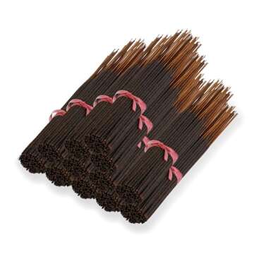 Natural Incense Sticks - 85-100 Stick Bulk Pack - Hand Dipped, 60 Minute Burn, 11 Inches Long (Baby Powder)
