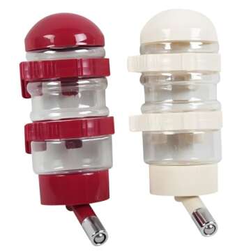 NACOCO Pet Drinking Fountains Dog Water Dispenser Dog Kettle Cat Bottle with Automatically Feeding Water (Red)