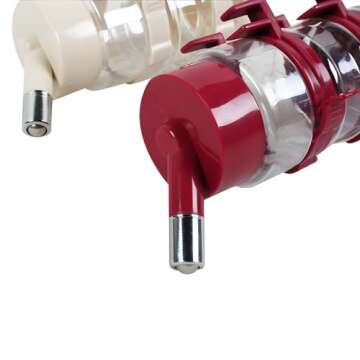 NACOCO Pet Drinking Fountains Dog Water Dispenser Dog Kettle Cat Bottle with Automatically Feeding Water (Red)