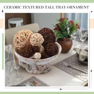 Kritkin Ceramic Decorative Bowl for Home and Centerpieces