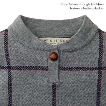 Hope & Henry Girls Grey Plaid Sweater Cape