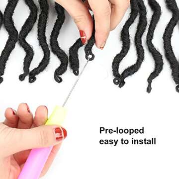 Eliza Wavy Gypsy Locs Ombre Crochet Hair 18" for Women