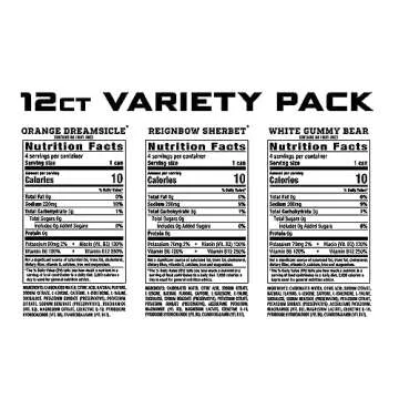 REIGN Total Body Fuel Variety Pack, Reign Orange Dreamsicle, Reign Reignbow Sherbet, Reign White Gummy Bear, Fitness & Performance Drink, 16 Fl Oz (Pack of 12)