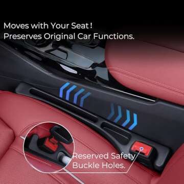 EnzeroTools Car Seat Gap Filler 2-Pack with Phone Holder