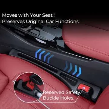 EnzeroTools Car Seat Gap Filler 2-Pack with Phone Holder