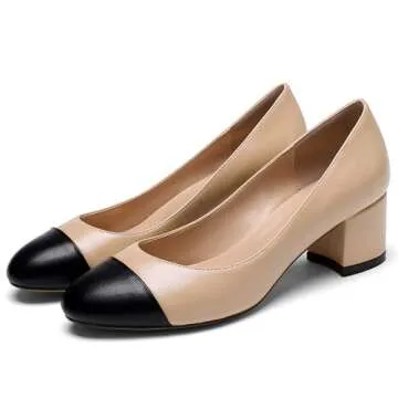 Eldof Chic Pumps - Comfortable Block Heel Footwear