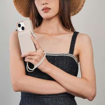 ZVE iPhone 14 Crossbody Wallet Case - RFID Blocking Design