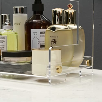 Hiendure 2-Tier Bathroom Organizer Stylish Vanity Storage