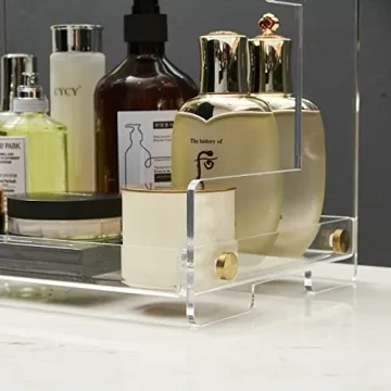 Hiendure 2-Tier Bathroom Organizer Stylish Vanity Storage