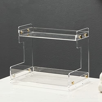 Hiendure 2-Tier Bathroom Organizer Stylish Vanity Storage