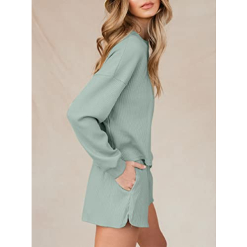 Lingswallow Women Waffle Lounge Sets for Cozy Comfort