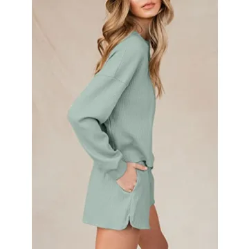 Lingswallow Women Waffle Lounge Sets for Cozy Comfort