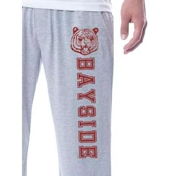 INTIMO Saved By The Bell Mens' Bayside Tigers Logo Icon Symbol Sleep Pajama Set