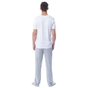 INTIMO Saved By The Bell Mens' Bayside Tigers Logo Icon Symbol Sleep Pajama Set