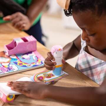 Melissa & Doug Sticker Wow!™ Unicorn Bundle: 24-Page Activity Pad, Sticker Stamper, 500 Stickers, ...