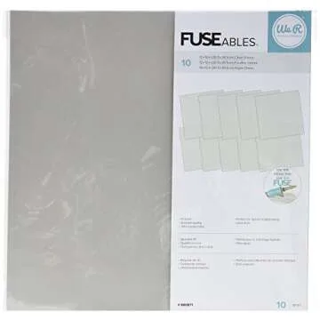 We R Memory Keepers 660871 10 Piece Fuseables Clear Sheets, 12 x 12"