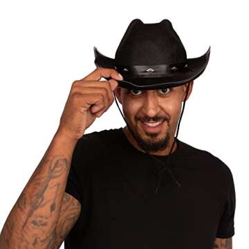 Funny Party Hats Cowboy Hat - Studded Cowboy Hat - Cowboy Costume Accessories - Western Cowboy Hat