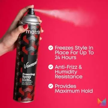 Matrix Vavoom Extra Hold Freezing Spray | Volumizing & Texturizing Hairspray | Extra Firm Hold | Prevents Frizz & Protects Against Humidity | Fast-Drying | For All Hair Types | Hair Styling | 15 oz.