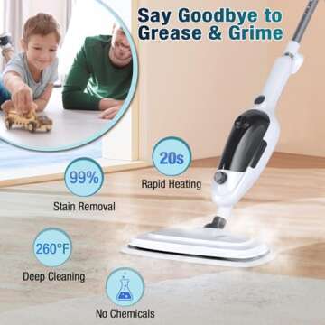11-in-1 Steam Mop - Eco-Friendly MultiPurpose Cleaner for Home