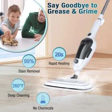 11-in-1 Steam Mop - Eco-Friendly MultiPurpose Cleaner for Home