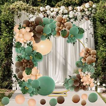 Sage Green Brown Balloon Garland Kit for Celebrations