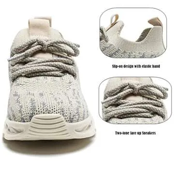 DADAWEN Lightweight Kids Sneakers for All Activities