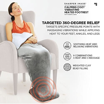 Calming Cozy Wearable Blanket with Heated Massage Foot Bed