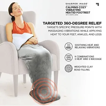 Calming Cozy Wearable Blanket with Heated Massage Foot Bed