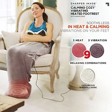 Calming Cozy Wearable Blanket with Heated Massage Foot Bed