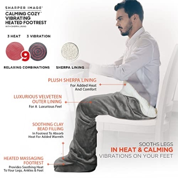 Calming Cozy Wearable Blanket with Heated Massage Foot Bed