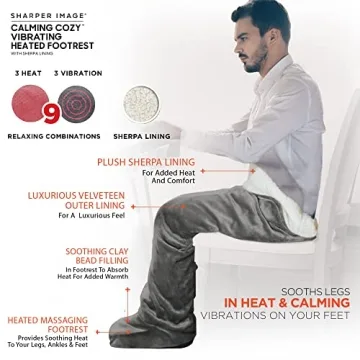 Calming Cozy Wearable Blanket with Heated Massage Foot Bed